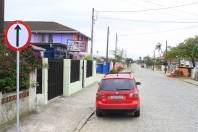 Mudanças no trânsito do bairro Guanabara, região próxima ao Parque da Cidade.  A rua Vidal Ramos passa a ter sentido único - Fotografo: Mauro Artur Schlieck - Data: 08/10/2011