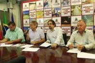 Na manhã desta sexta-feira (24/2), o prefeito Carlito Merss recebeu a imprensa de Joinville para o lançamento oficial da programação do aniversário de 161 anos da cidade. O encontro foi na Sala do Colegiado na Prefeitura - Fotografo: Kátia Nascimento - Data: 24/02/2012