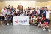 O time da Krona/Joinville/Dalponte esteve na prefeitura de Joinville nesta segunda-feira (05/12) e apresentou ao prefeito Carlito Merss a taça conquistada no último domingo (04/11). O futsal de Joinville é campeão do Taça Brasil de Clubes 2011 na Sérei C - Fotografo: Kátia Nascimento - Data: 05/12/2011