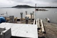Construção do trapiche da Porta do Mar - Fotografo: Rogerio da Silva - Data: 11/11/2013