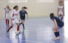 Futsal Feminino competindo nos 27º Joguinhos Abertos de SC em Caçador - Fotografo: Phelippe José da Silva - Data: 26/07/2014
