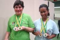 Silvana e Dina conquistaram ouro e prata cada uma na Copa Brasil de Tênis de Mesa - Fotografo: Divulgação - Data: 09/08/2012