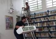 Colocacao de ar refrigerado na biblioteca publica - Fotografo: Phelippe Jose - Data: 30/01/2014