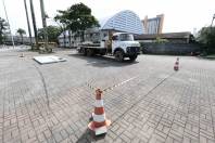 Começa instalação do canteiro de obras para drenagem do rio Mathias - Fotografo: Rogerio da Silva - Data: 23/06/2014