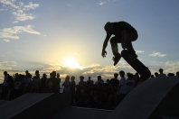 O sol iluminou a todos que prestigiaram a inauguração do Parque da Cidade. No final da tarde o show foi dele - Fotografo: Mauro Artur Schlieck - Data: 06/11/2011