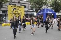 Dia Mundial sem carro= Alunas E.M. Ana Maria Harger fazendo aulão de zumba - Fotografo: Phelippe José - Data: 22/09/2015