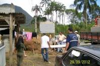 Neste sábado (29/9), funcionários da Prefeitura (secretarias de Proteção Civil/Defesa Civil, Distrital de Pirabeiraba, Habitação) e voluntários entregaram material para 68 famílias que ainda se encontravam com as casas descobertas ou com telhados danificados por causa da chuva de granizo. - Fotografo: Divulgação Secretaria de Proteção Civil - Data: 30/09/2012