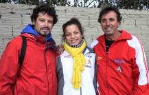 Ana Lays Bayer   recordista arremesso martelo com seus técnicos Alceu Cavalletti e João Carlos nos 27º Joguinhos  Abertos em Caçador com a atleta Gabrielli dos Santos - Fotografo: Phelippe José da Silva - Data: 30/07/2014