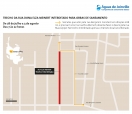 Desvio em trecho da rua Dona Elza Meinert interditado para obras de saneamento - Fotografo: Divugação - Data: 28/07/2014