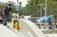 Um campeonato de skatistas amadores também fez parte da programação da inauguracão do Parque da Cidade neste domingo (06/11) - Fotografo: Kátia Nascimento - Data: 06/11/2011