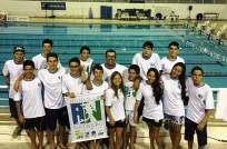 A equipe de Joinville que disputou o Campeonato Catarinense de Natação, em Palhoça - Fotografo: Divulgação - Data: 20/04/2015