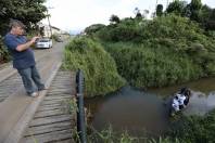 Seinfra realiza sondagem para desobstrução do Rio Águas Vermelhas - Fotografo: Rogerio da Silva - Data: 12/05/2015