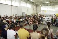 O espetáculo Baião de 2 foi uma das atrações do último dia da 9ª edição da Feira do Livro de Joinville que encerra hoje (22/4). - Fotografo: Mauro Artur Schlieck - Data: 22/04/2012