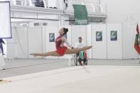 Atleta Ana Luíza de Oliveira competindo no aparelho corda pela ginástica artística nos 28º Joguinhos Abertos em Itajaí - Fotografo: Phelippe José - Data: 27/07/2015