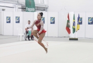 Atleta Ana Luíza de Oliveira competindo no aparelho corda pela ginástica artística nos 28º Joguinhos Abertos em Itajaí - Fotografo: Phelippe José - Data: 27/07/2015
